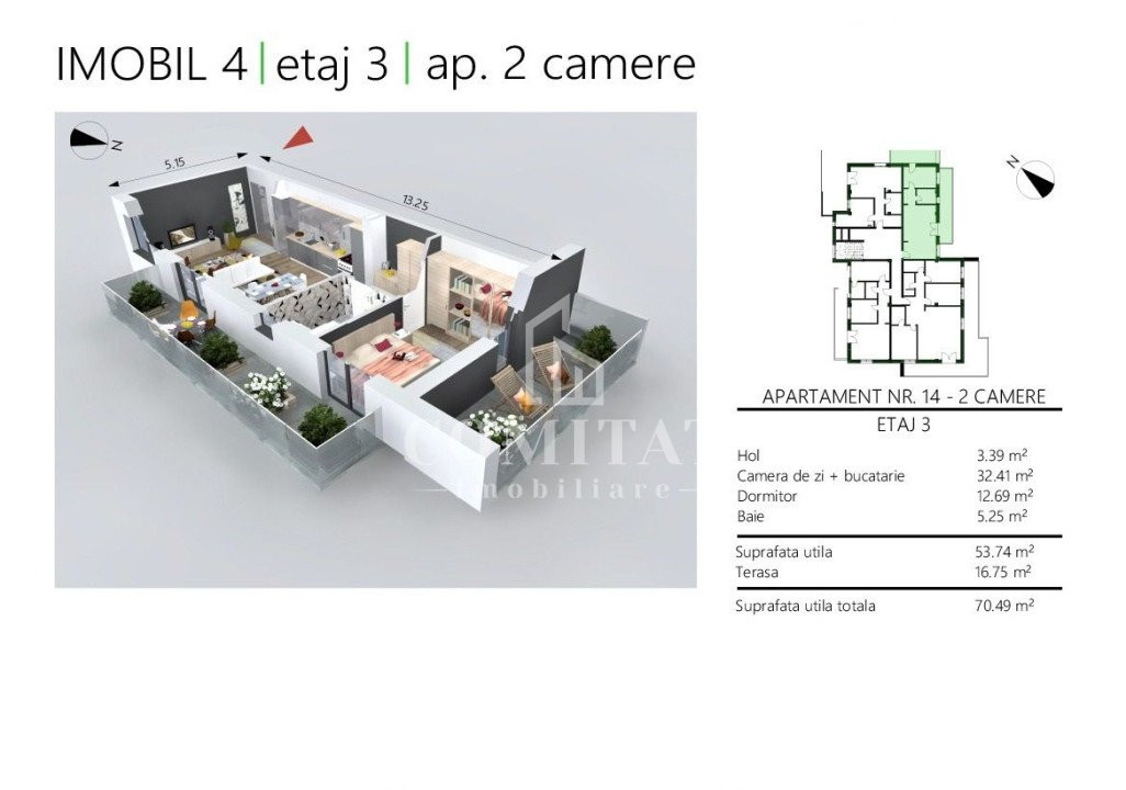 Apartament cu 2 camere | complex premium